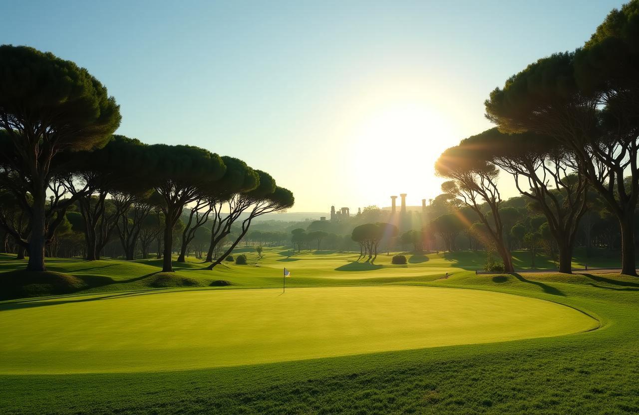 Vista panoramica del Lince Links Golf Club a Roma